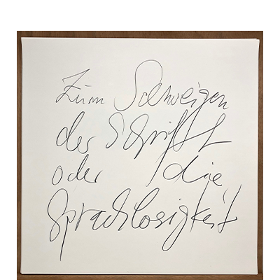 Uecker, Günther; Zum Schweigen der Schrift oder die Sprachlosigkeit (1979) Uecker, Günther; Zum Schweigen der Schrift oder die Sprachlosigkeit (1979)