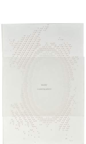 Čiricaitė, Egidija; Rauda (a weaving pattern) (2023) Čiricaitė, Egidija; Rauda (a weaving pattern) (2023)